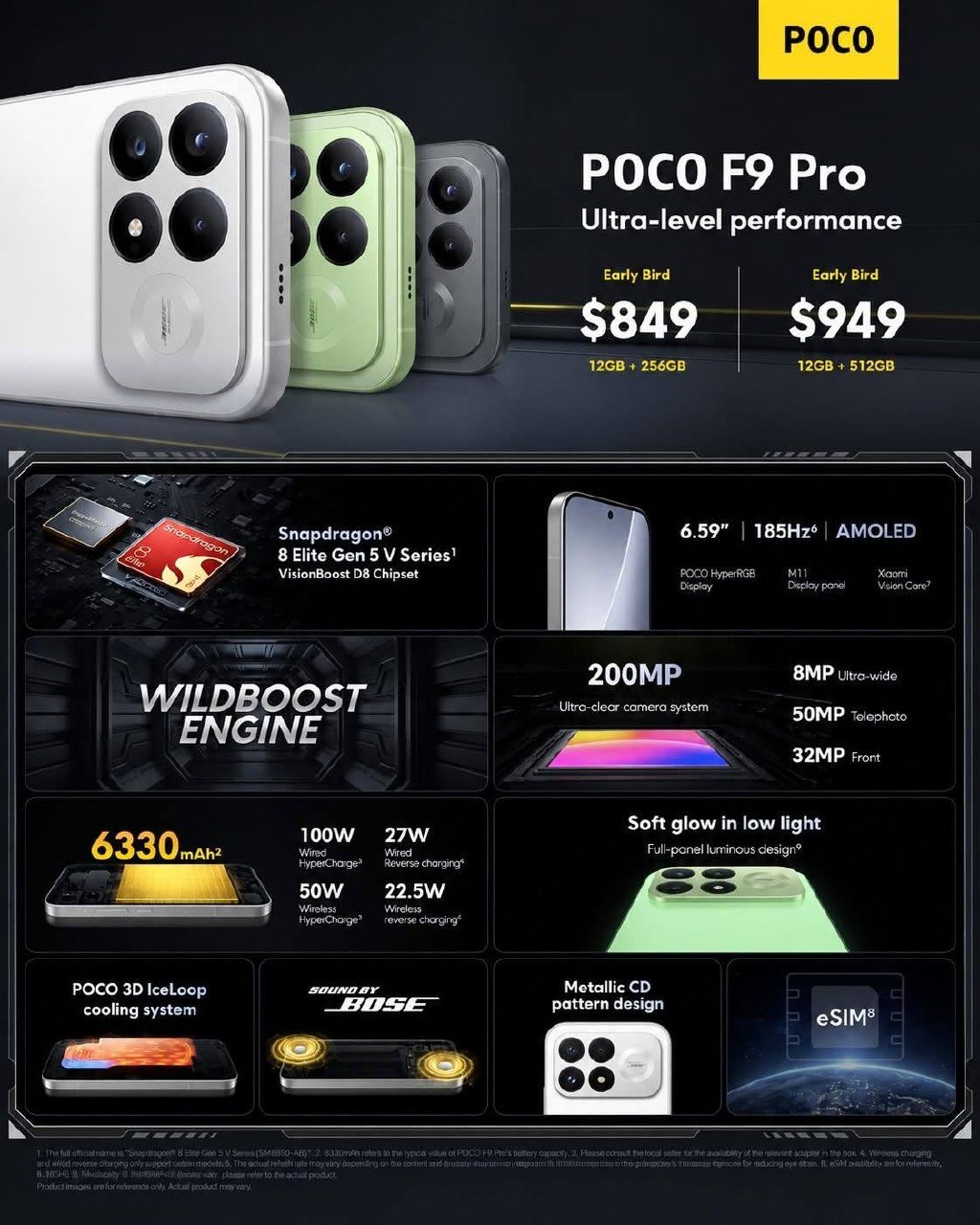 POCO F9 Pro双芯片手机发布 强劲续航与影像系统