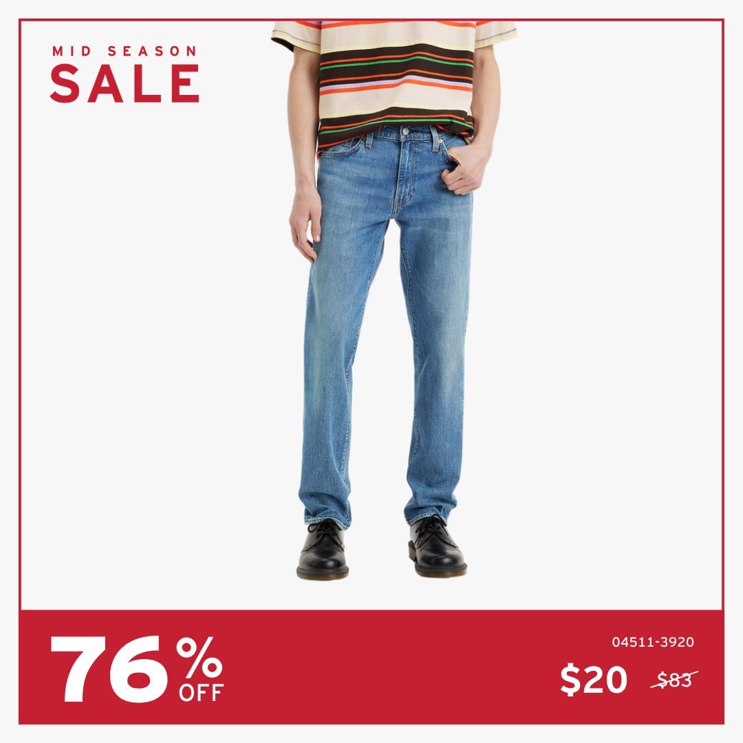 Levi's全场促销最高9折 9月4日至13日限ACFC会员