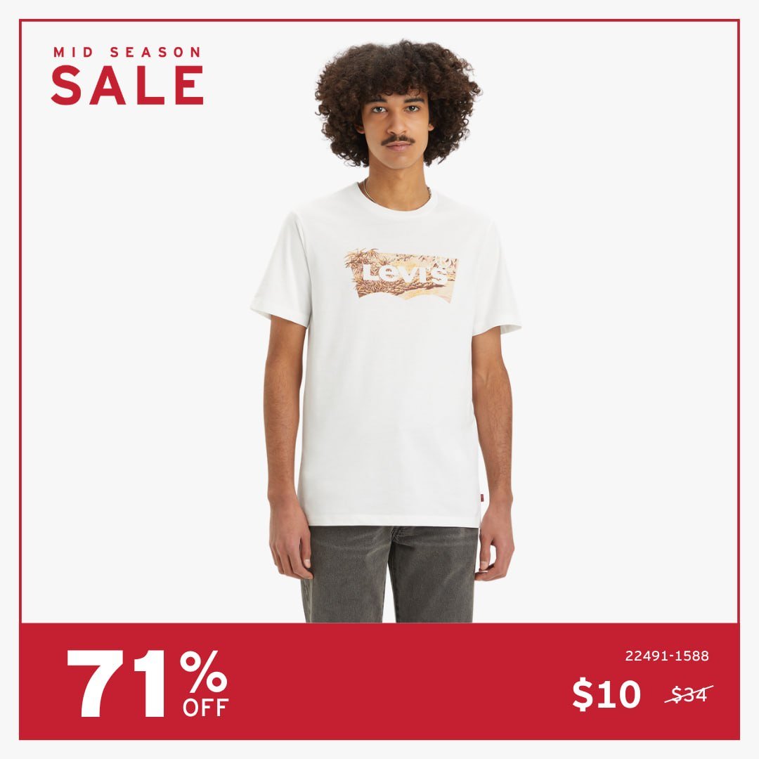 Levi's全场促销最高9折 9月4日至13日限ACFC会员