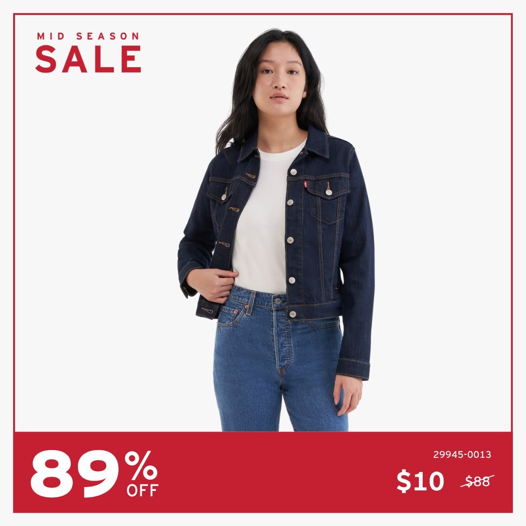 Levi's全场促销最高9折 9月4日至13日限ACFC会员