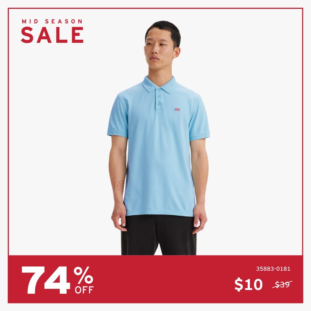 Levi's全场促销最高9折 9月4日至13日限ACFC会员