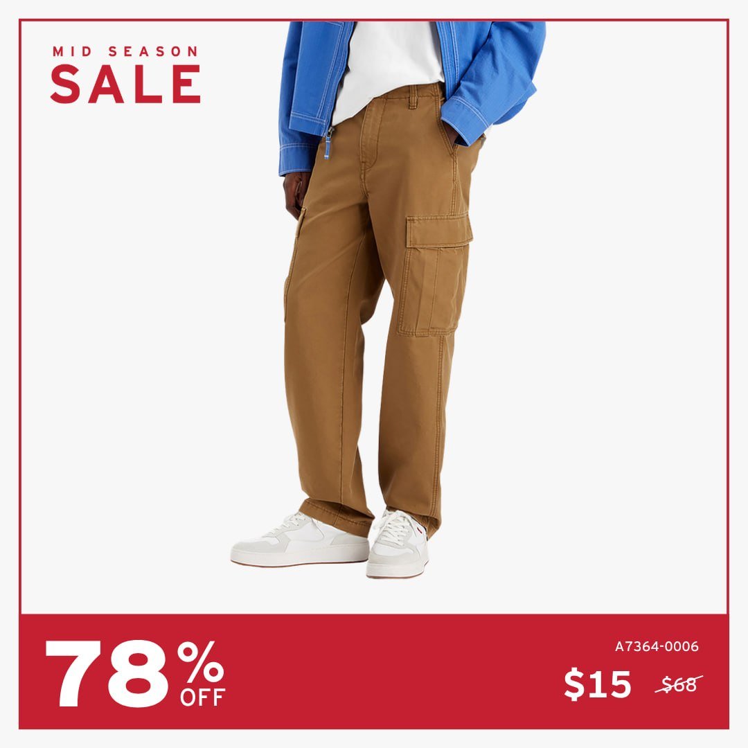 Levi's柬埔寨门店季中大促 全场低至1折