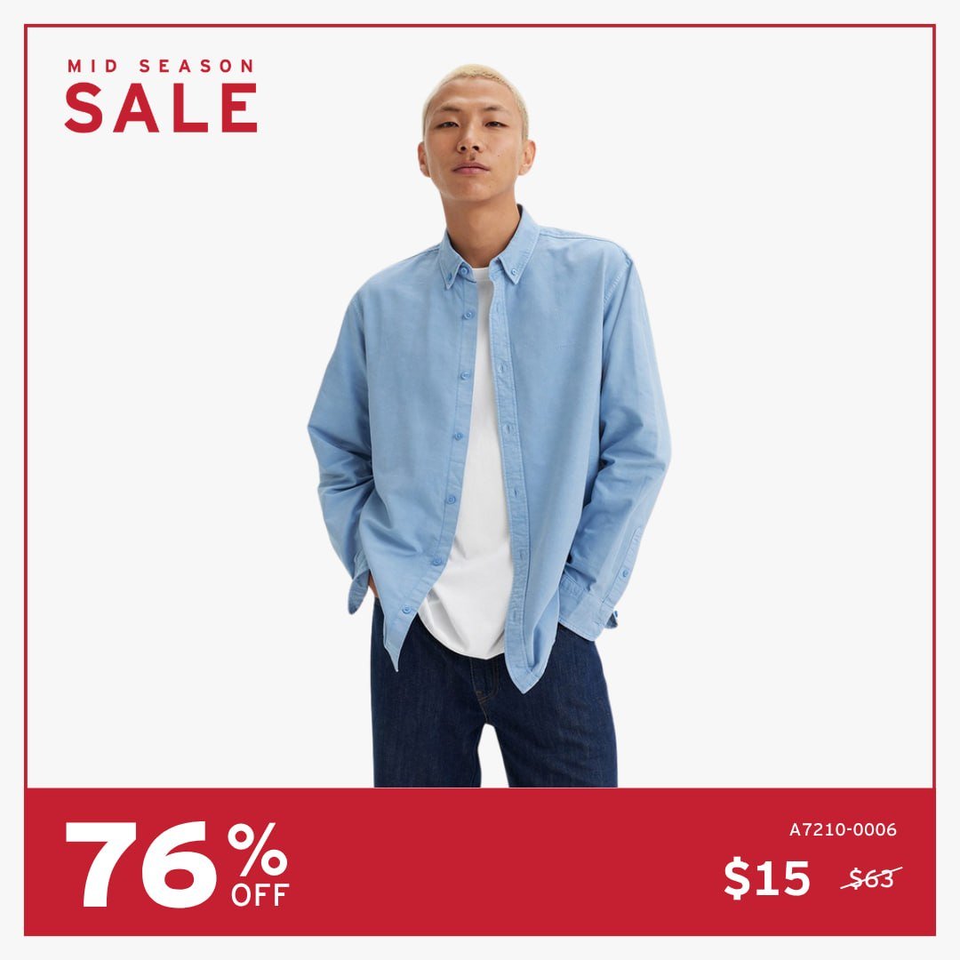Levi's柬埔寨门店季中大促 全场低至1折