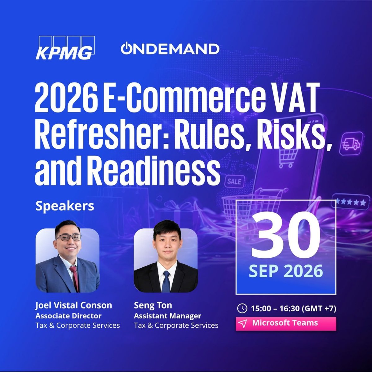 毕马威举办电商VAT税务研讨会 9月30日线上免费开放