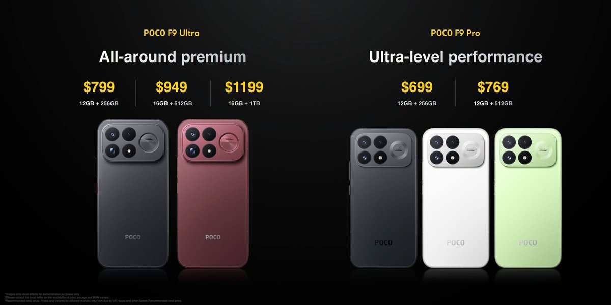 POCO F9系列手机在柬报价 $699起