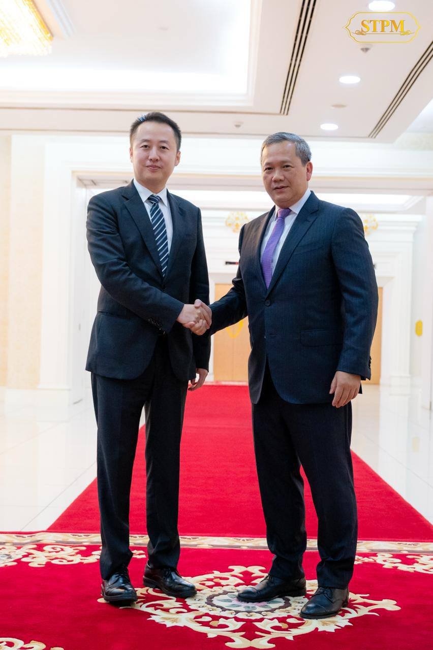 柬埔寨首相洪玛奈会见华为东南亚区域负责人WANG Xu,双方