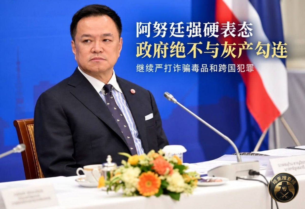泰国总理阿努廷表示政府绝不与灰产勾连,将持续严打诈骗及毒品犯