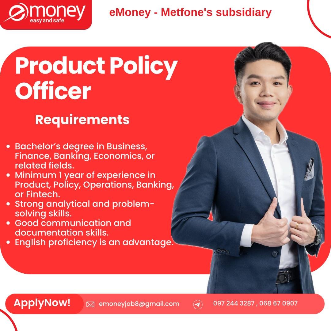 eMoney急招产品政策专员 负责合规与业务运营