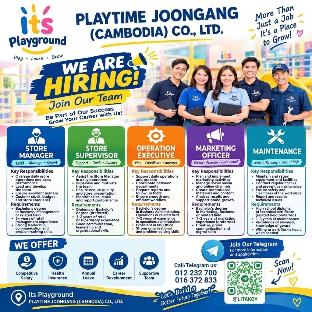 PLAYTIME JOONGANG急招店长及运营人员 月薪$