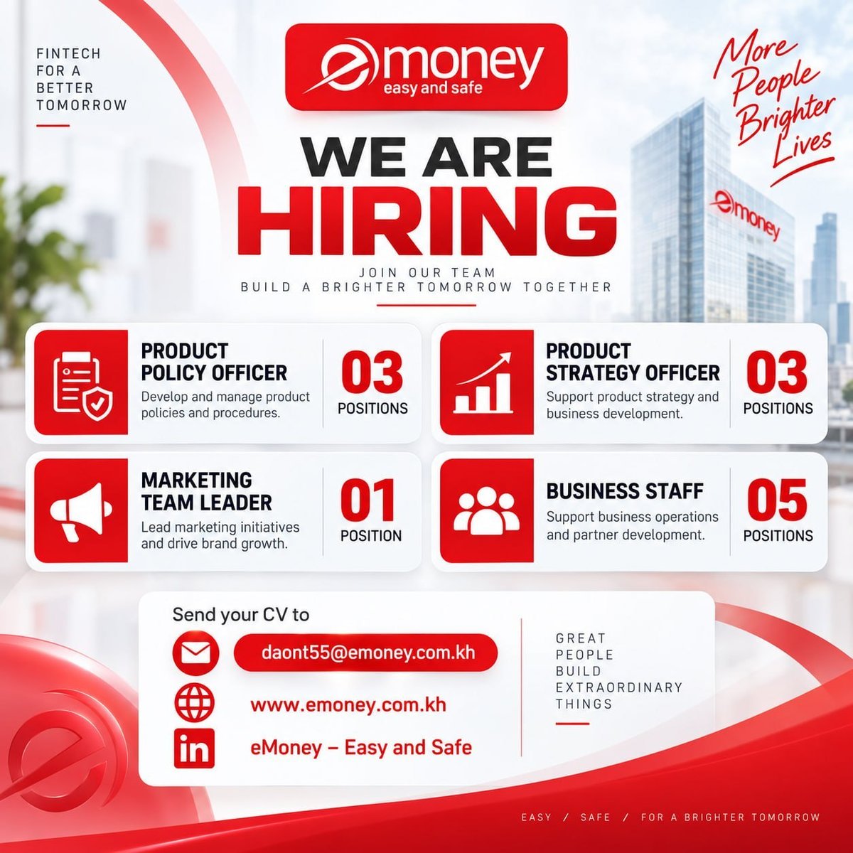 E-MONEY支付公司急招产品及市场岗位