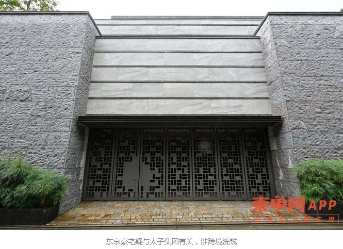 太子集团关联豪宅遭日媒曝光 疑涉跨境洗钱调查