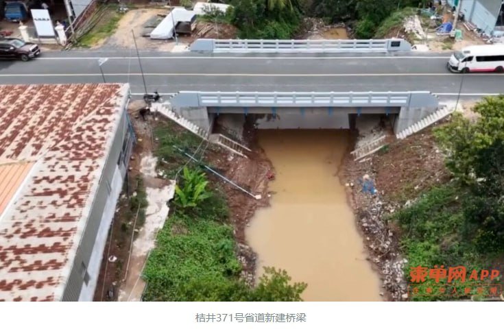 桔井省371号省道升级完工 道路桥梁通行能力提升