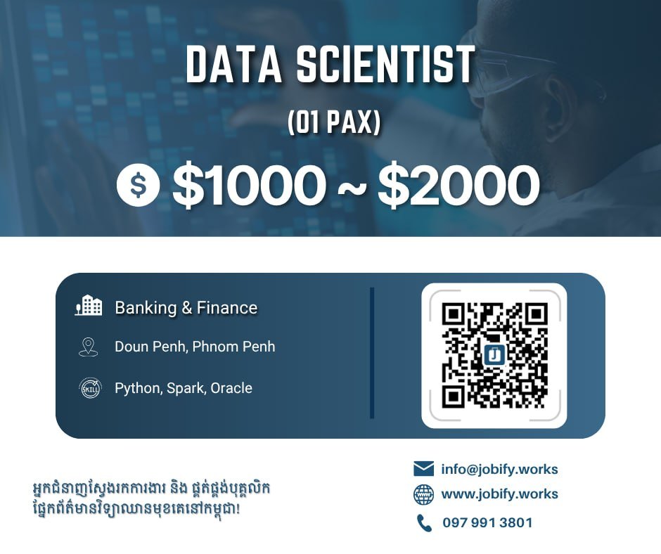 隆边区金融机构急招数据科学家 月薪$1000-2000