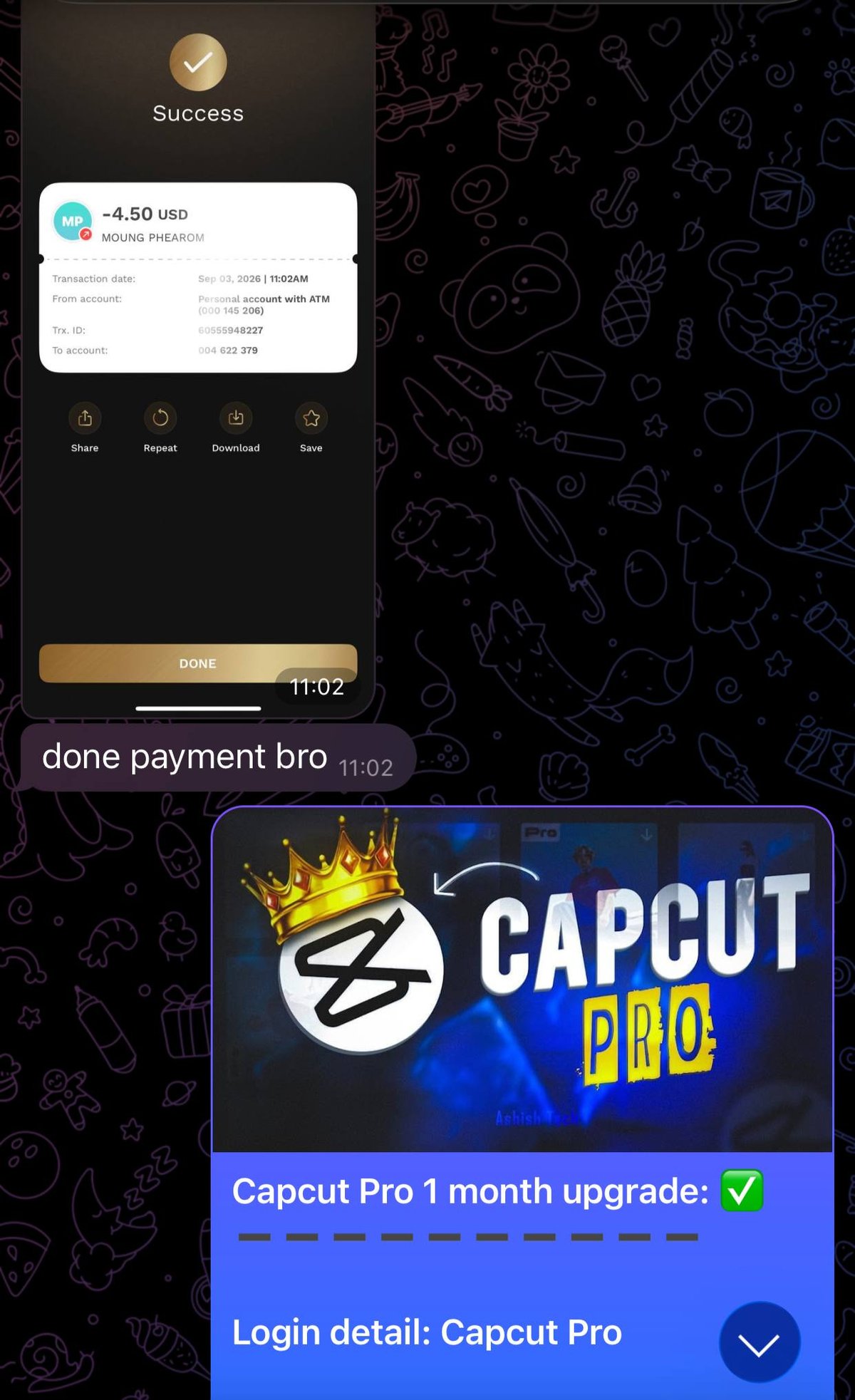 CapCut Pro会员代充服务 月费$4.5
