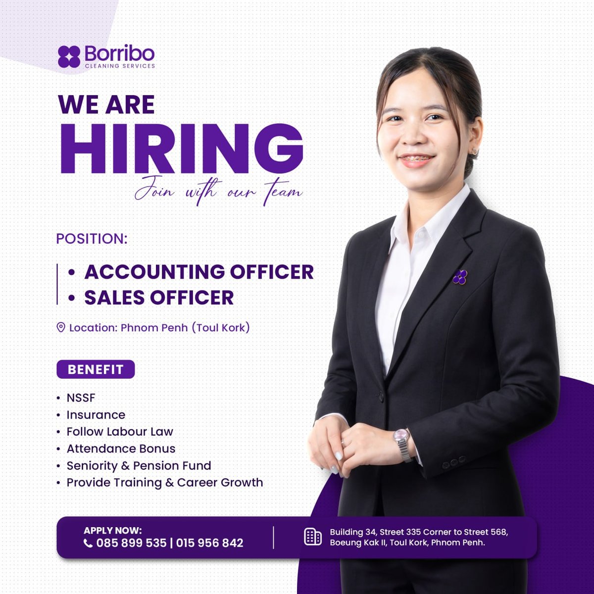 Borribo清洁服务招会计及销售 堆谷区办公