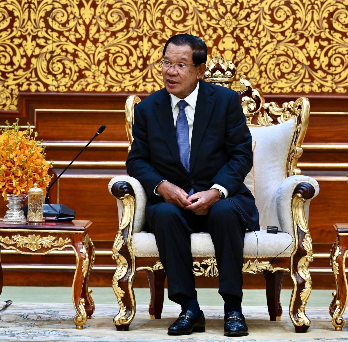 洪森亲王接受新西兰新任驻柬大使递交国书