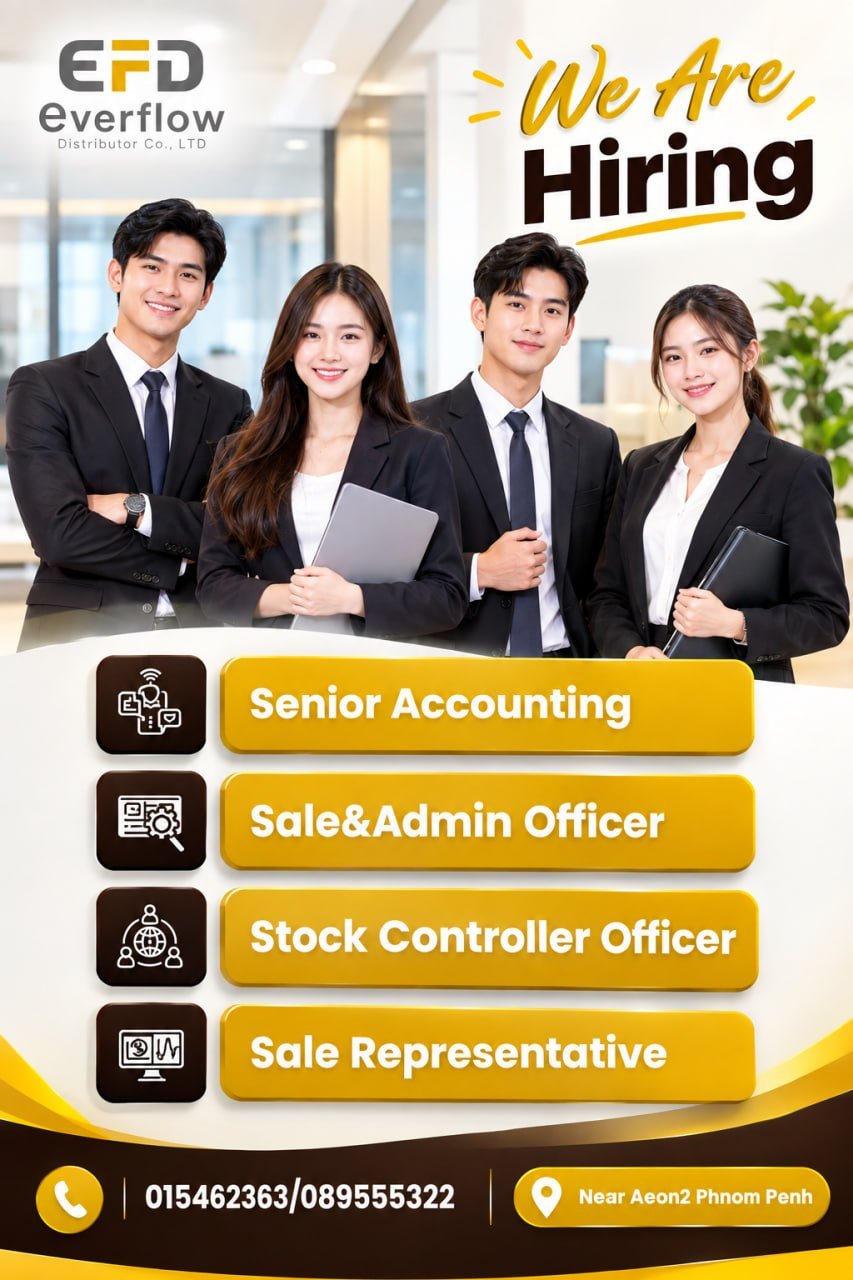Everflow Distributor急招会计及销售等岗位