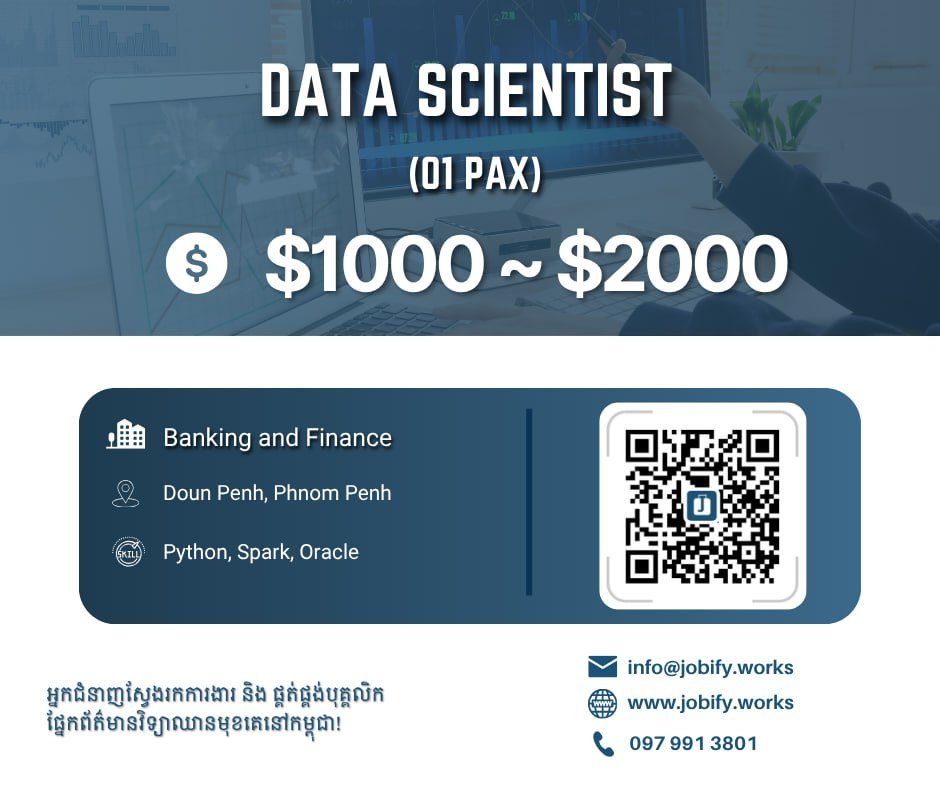 隆边区金融机构急招数据科学家 月薪$1000-2000
