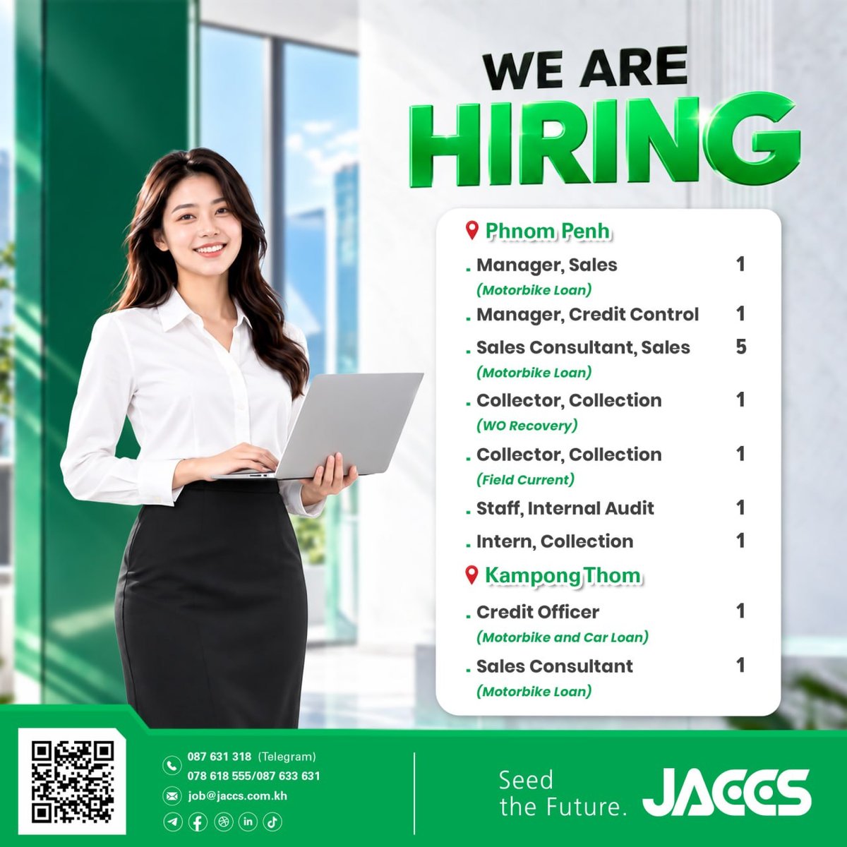 JACCS微型金融机构招聘多岗位 10月16日截止
