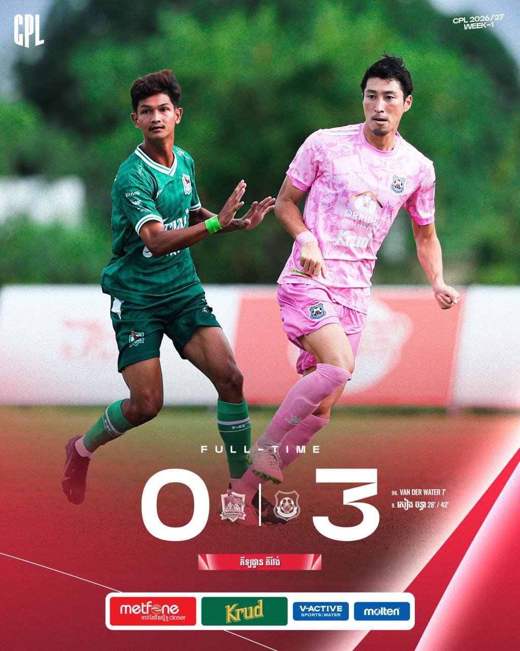 柬埔寨超级联赛开赛 Svay Rieng FC首轮3比0获胜