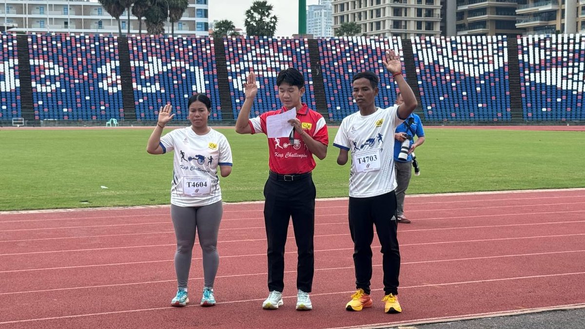 柬埔寨残奥委员会近日在国家奥林匹克体育场举办第七届全国田径锦