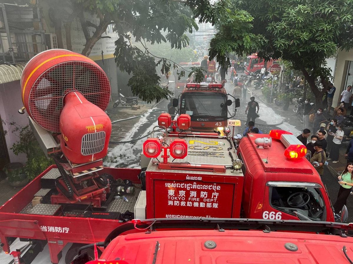 金边一住宅二楼发生火灾造成财产损失