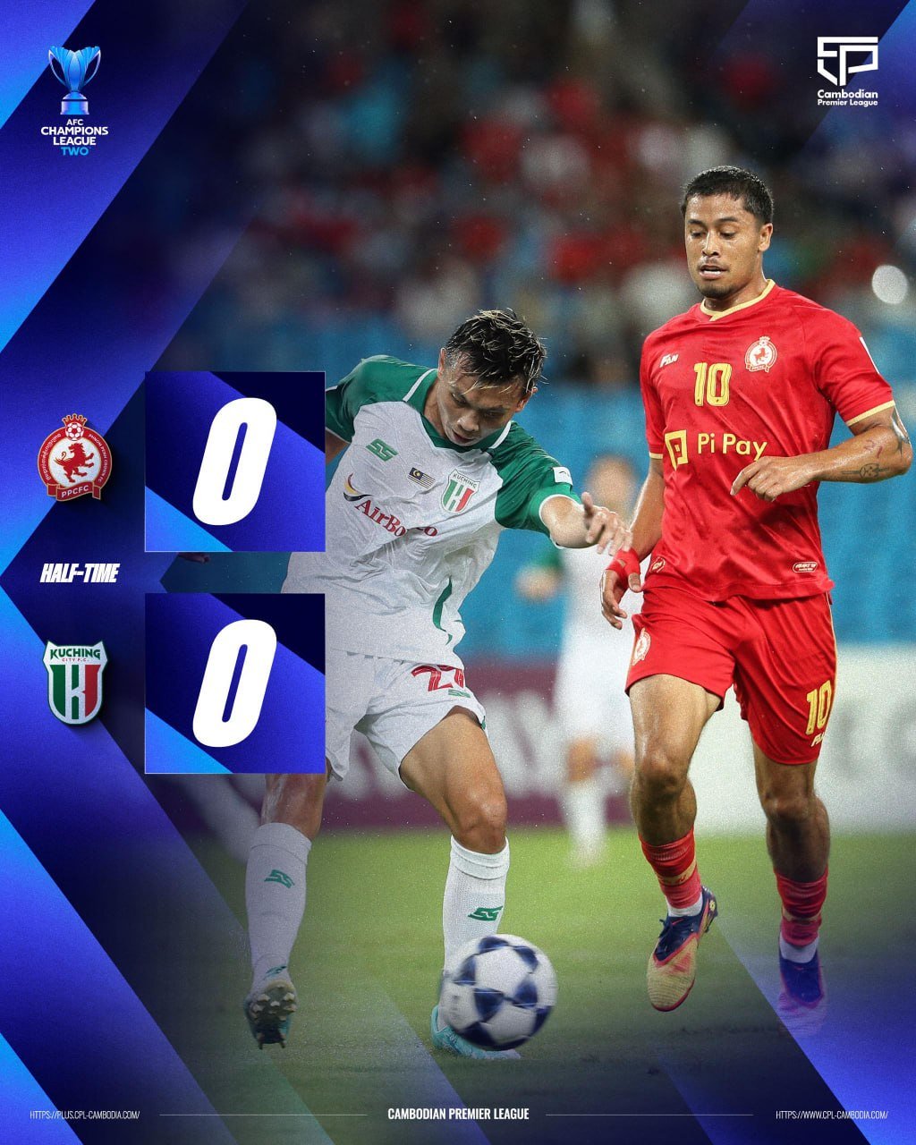 亚冠二级联赛 金边皇冠主场0-0战平马来西亚Kuching