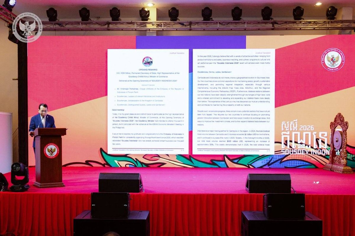 你好印度尼西亚2026展会开幕 推动柬印双边贸易