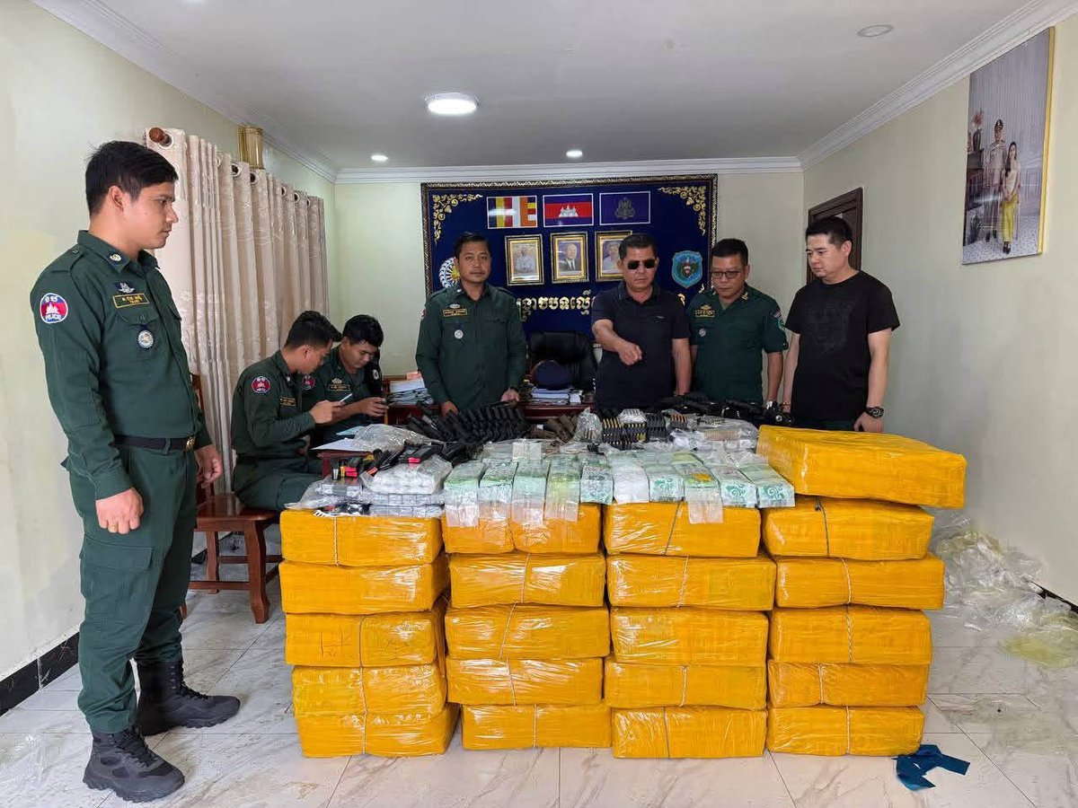 西港警方抓获7名中国籍嫌疑人 缴获近1吨毒品