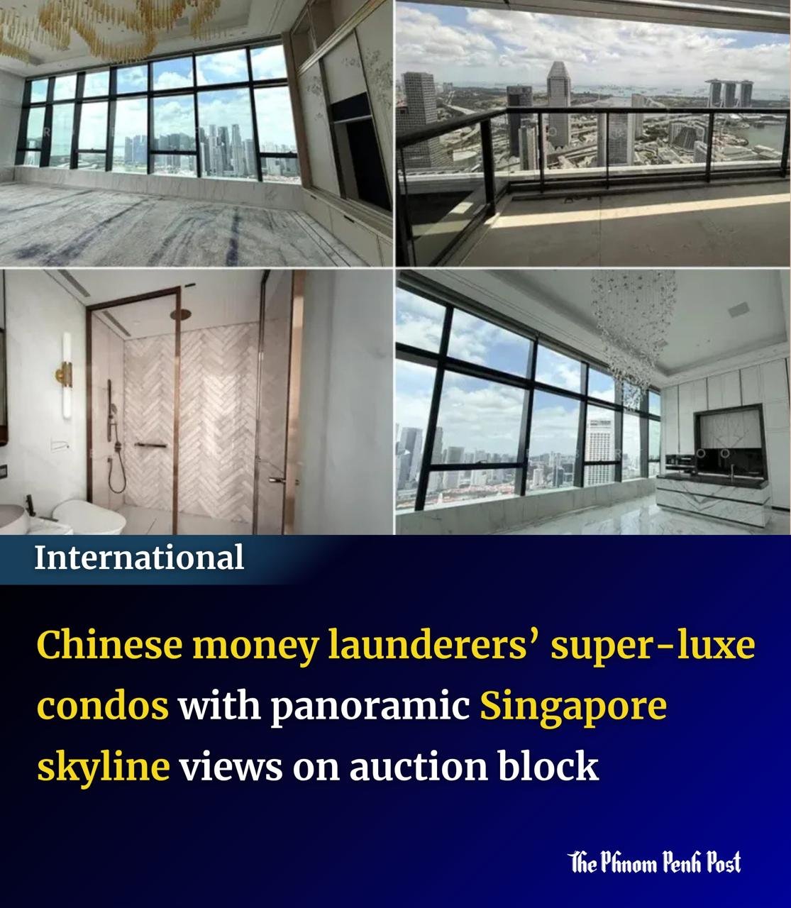 洗钱罪犯名下新加坡豪宅被拍卖 景观视野开阔