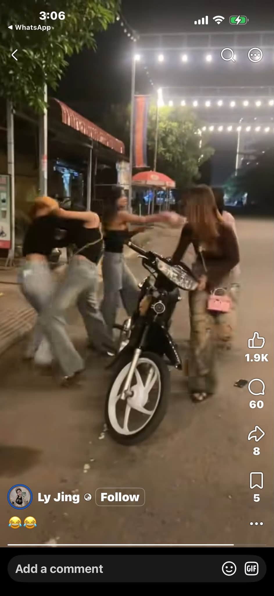 贡布省警方教育发布虚假斗殴视频女性