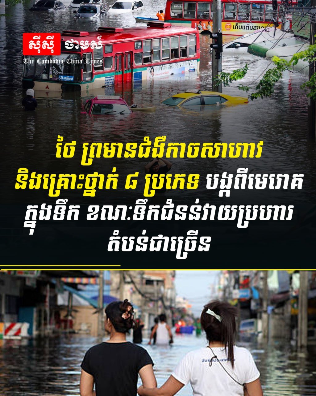泰国发布洪水引发8种疾病预警