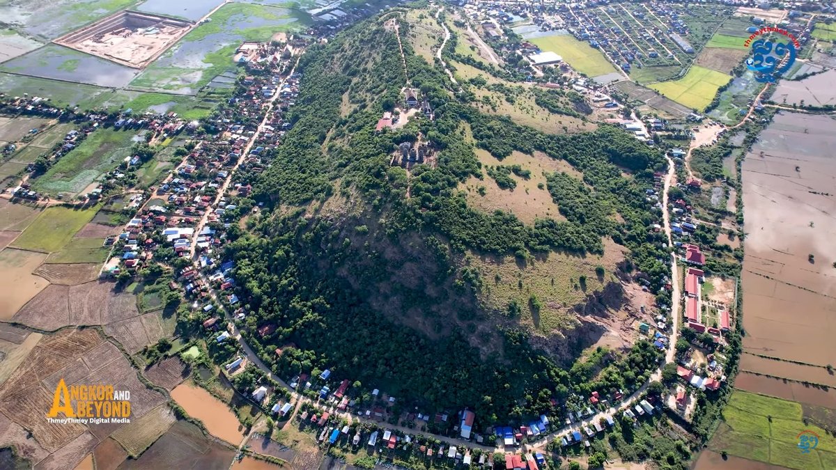 暹粒Phnom Krom寺庙景观 洞里萨湖水上视角