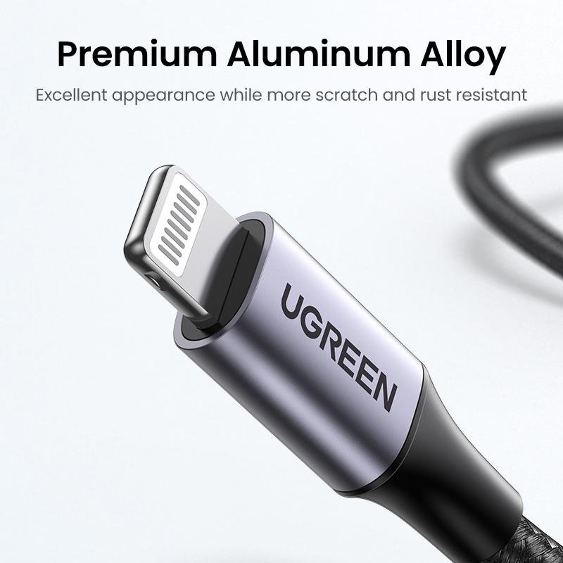 Ugreen MFi认证数据线 1米长耐用设计