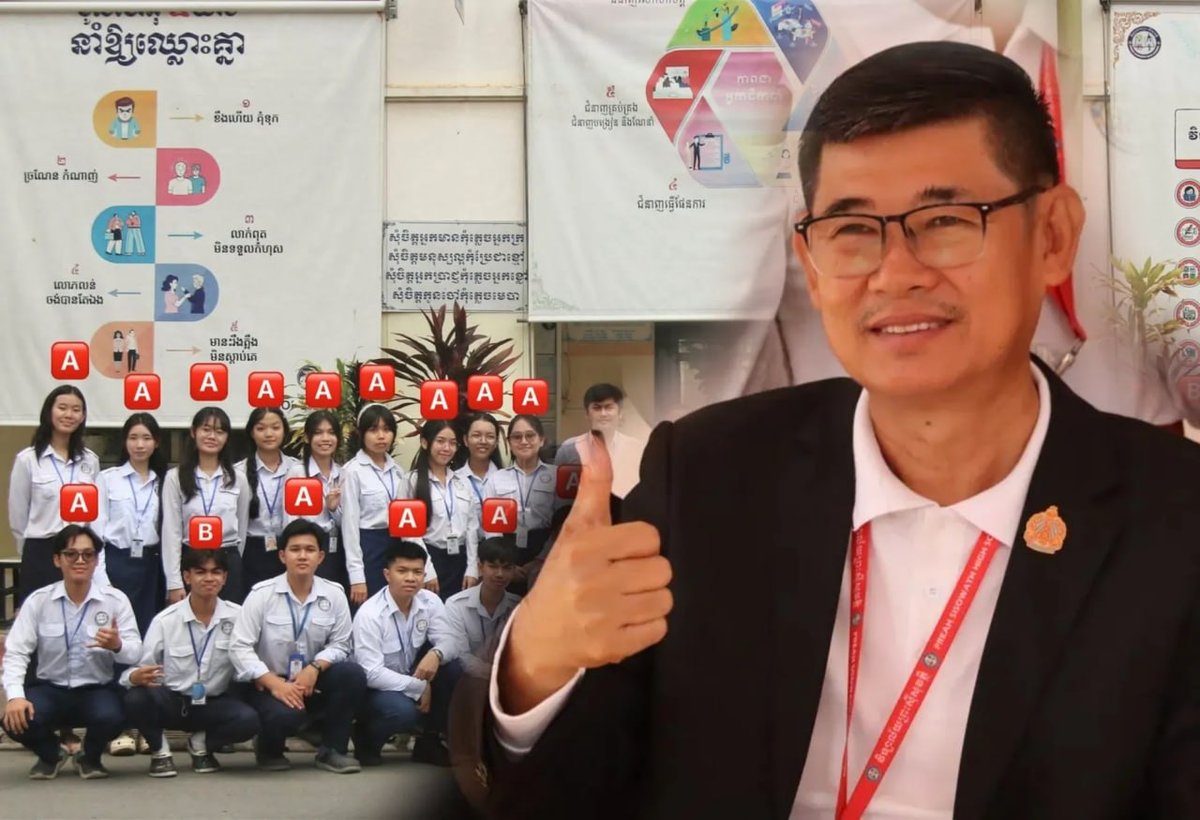 国立西索瓦高中校长分享教学经验,今年该校高考A等生人数达32