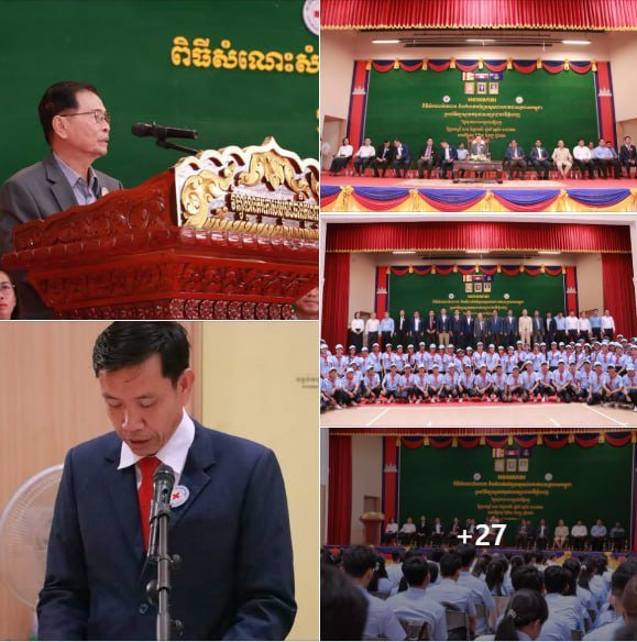 金边皇家师范学院举行红十字会青年入会仪式