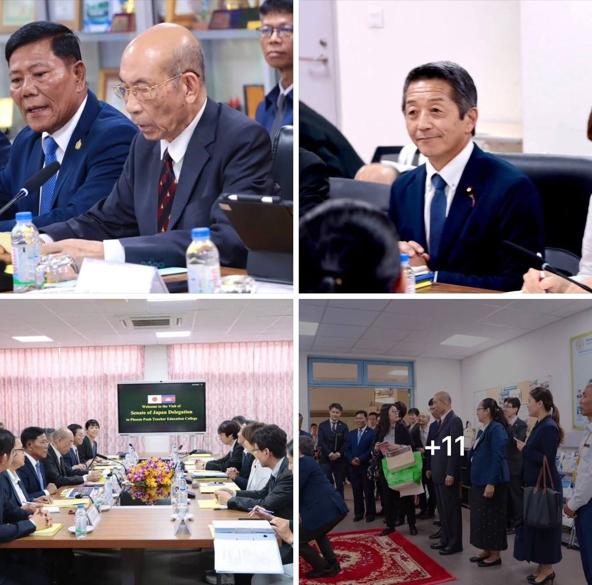 日本参议院代表团对金边师范学院进行正式访问,加强两国教育交流
