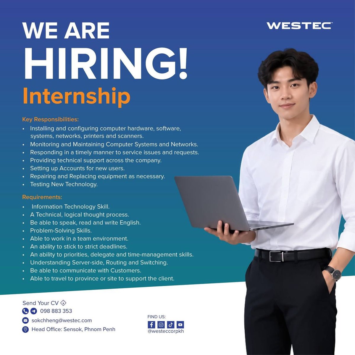 Westec Corp急招实习生 欢迎应届生投递简历