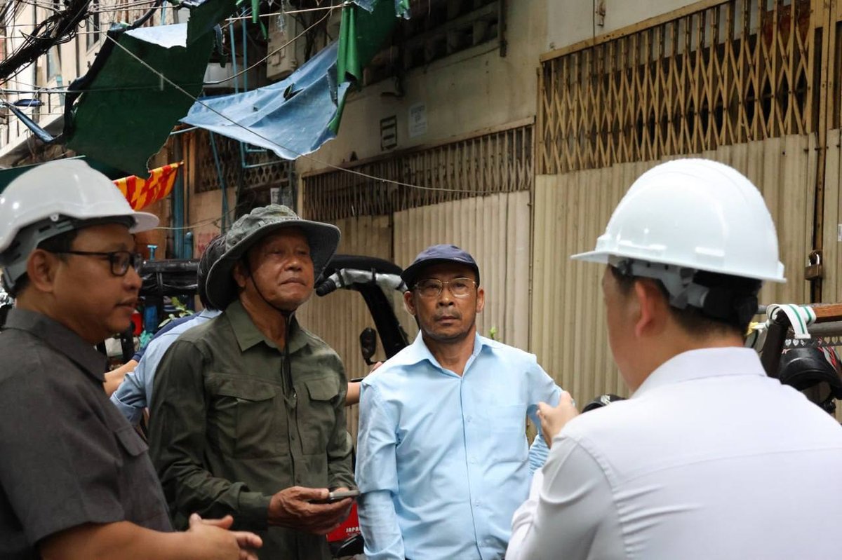 金边7马卡区一栋建筑发生混凝土脱落,国土规划部已介入并疏散1