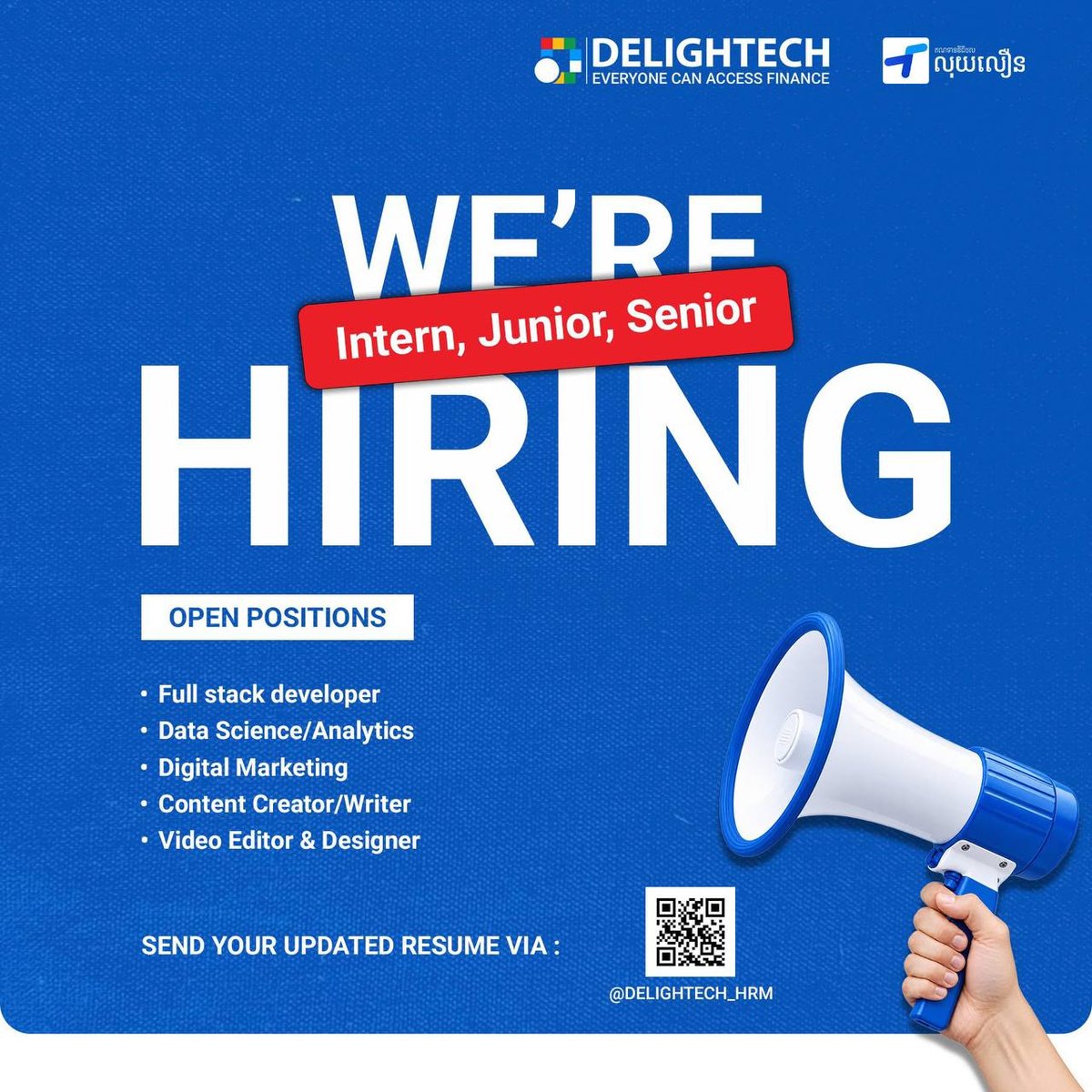 Delightech招聘FinTech人才 涵盖实习生及管理