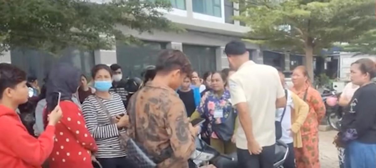 干拉省大金欧启恒鑫工厂近百名工人抗议公司以“无工作”为由解雇