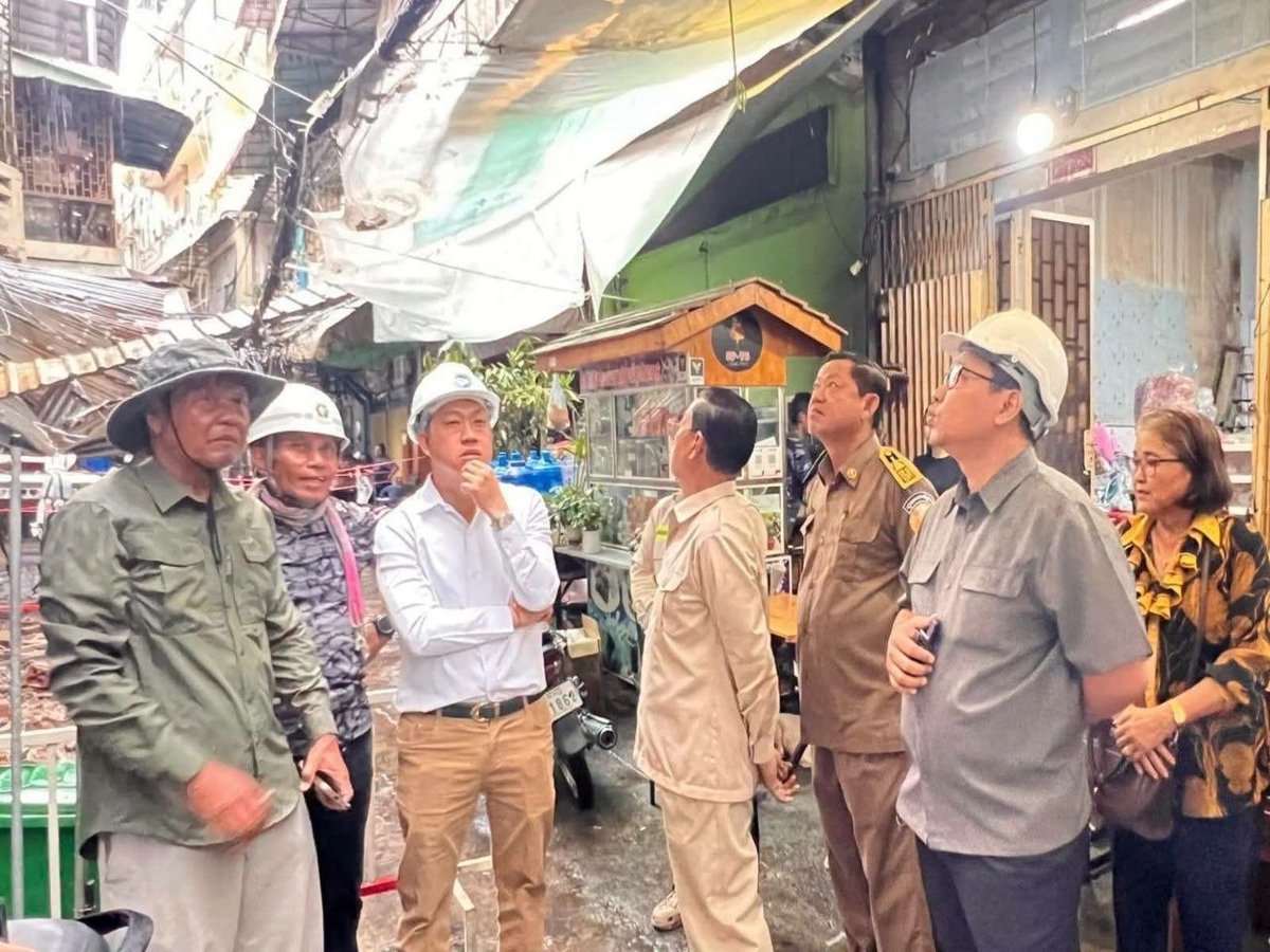 金边7玛卡区一栋老旧建筑发生混凝土脱落事故,相关部门已介入检