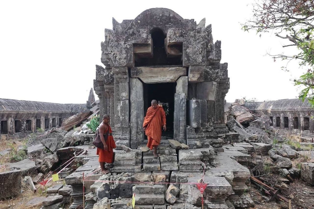 UNESCO报告显示柏威夏寺受损严重 威胁世界遗产价值