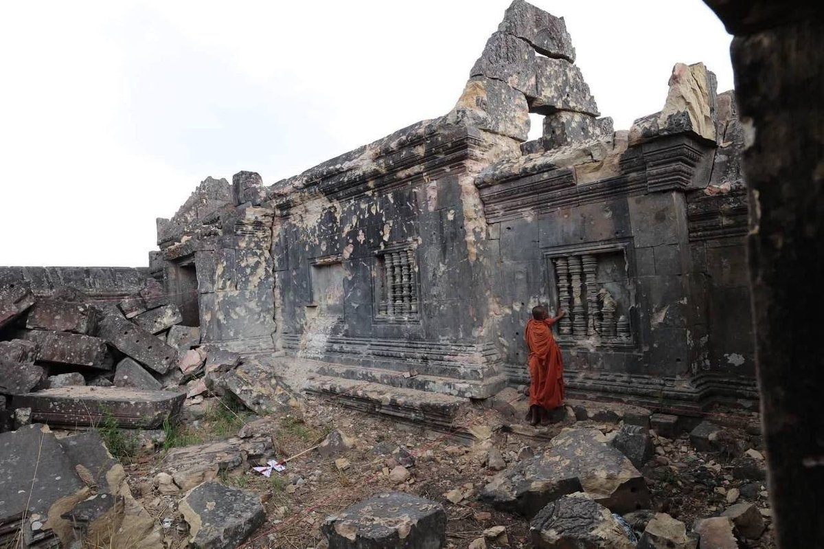 UNESCO报告显示柏威夏寺受损严重 威胁世界遗产价值