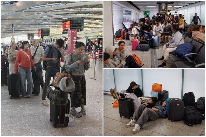 英国航空系统突发故障,导致数千架次航班被取消或延误,大量旅客