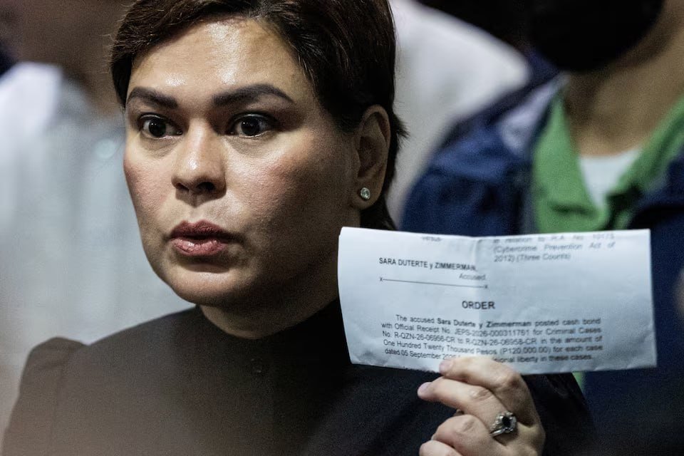 菲律宾副总统Sara Duterte涉嫌威胁总统被捕并保释