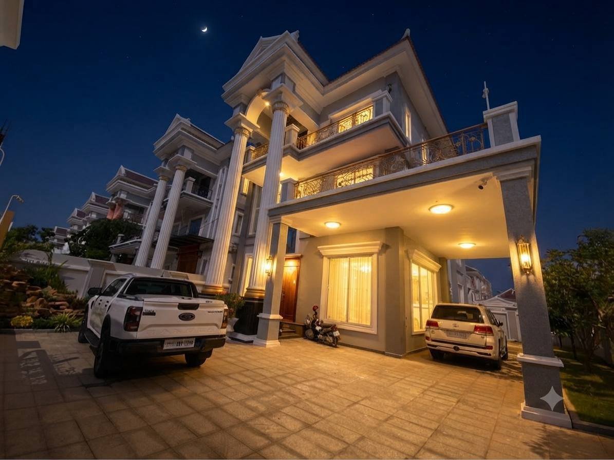 永旺2附近Vimean Phnom Penh小区独栋别墅出租