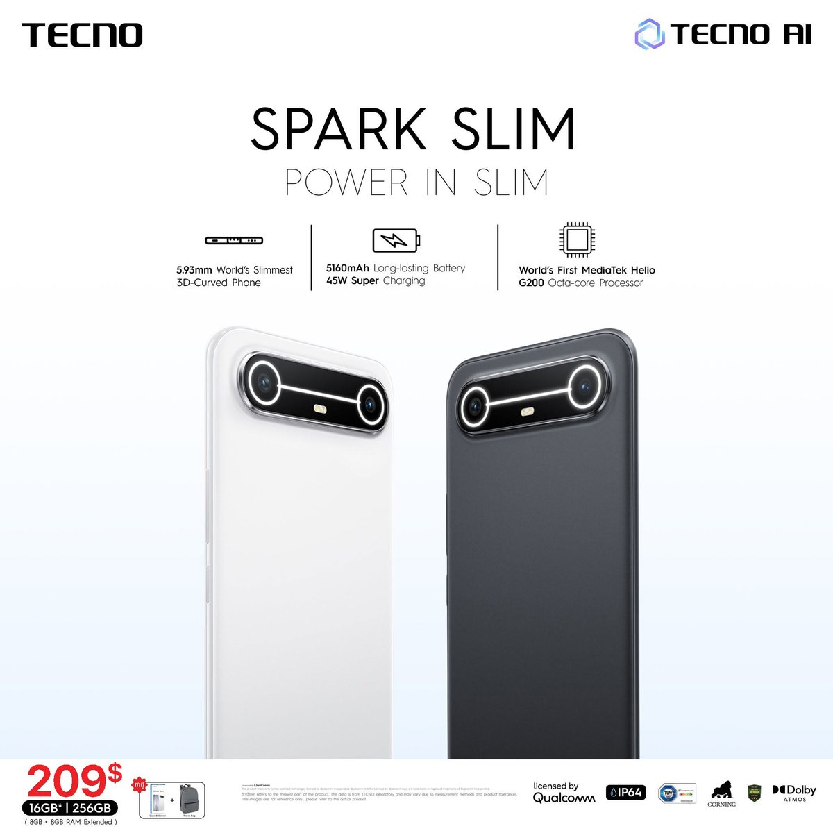 TECNO SPARK SLIM新机上市 售价$209 14