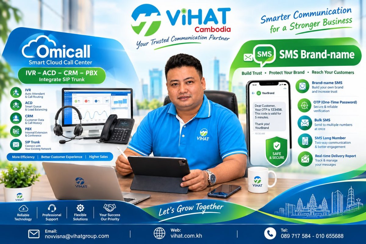 ViHAT提供企业云呼叫中心及短信营销方案