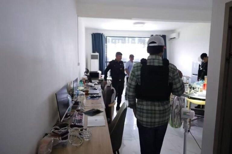 波贝突查电诈公寓 20名外国人被捕查获大量设备
